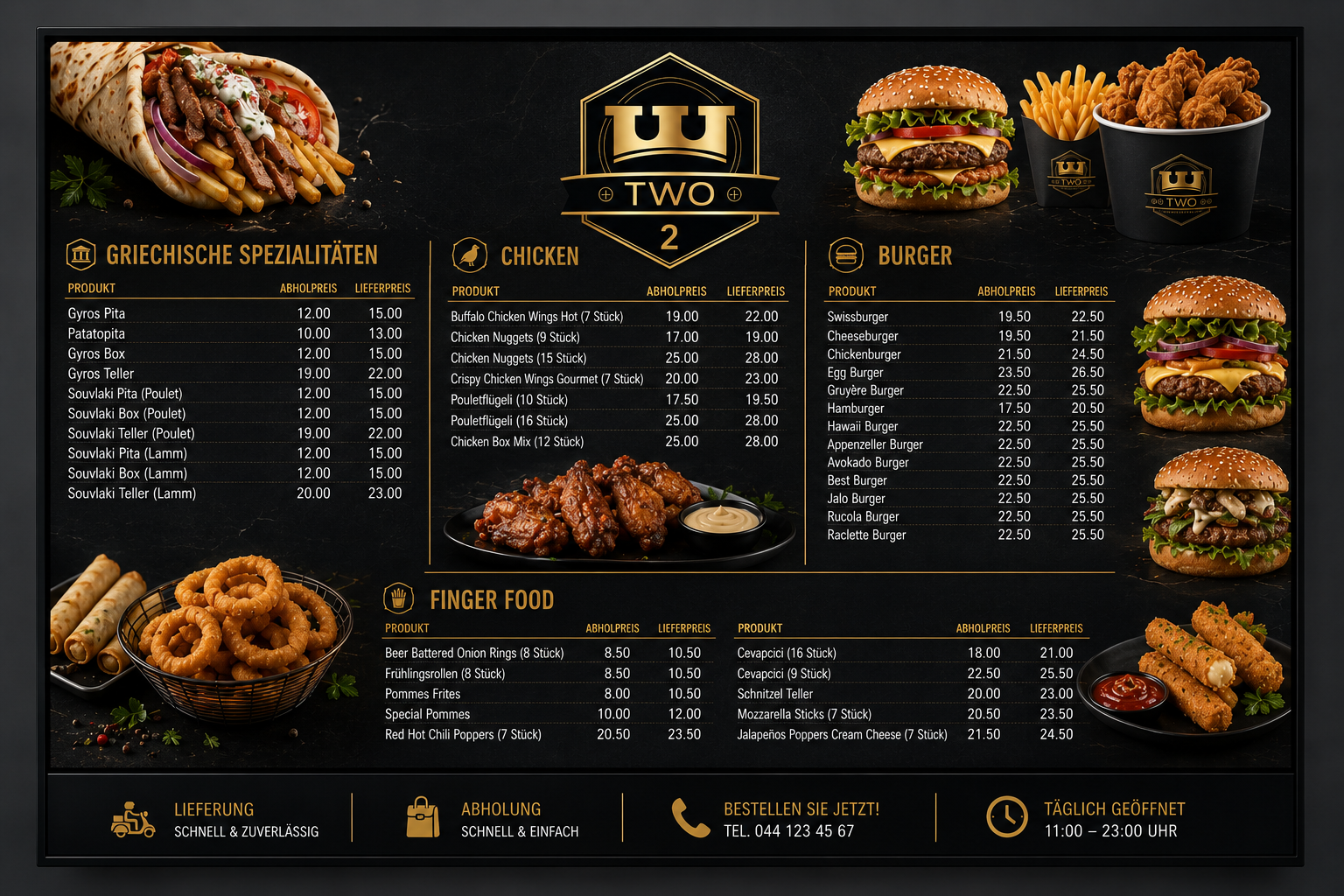 Menu 1/3